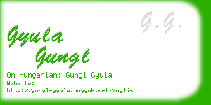 gyula gungl business card